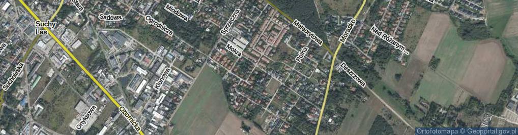 Zdjęcie satelitarne Mokra ul.